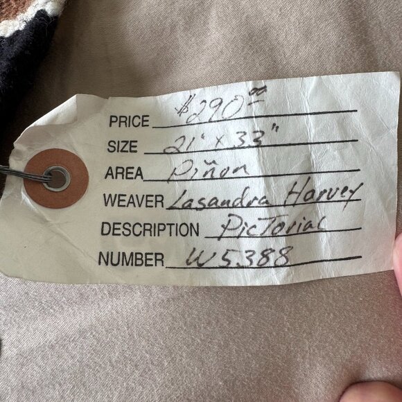 Handmade Navajo Pictorial Rug - Picture 3 of 3